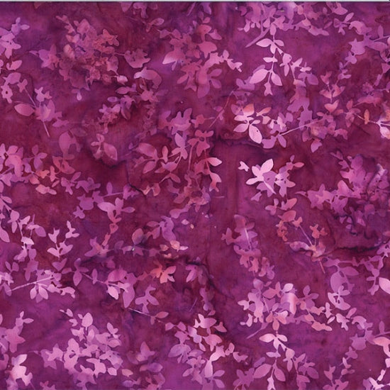 Batiks - Hoffman: Bali Batiks - Branch Foliage - Cabernet - T2390-104