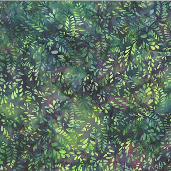 Batiks - Hoffman: Bali Batiks - Abstract Petals - Frog - T2397-303