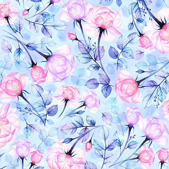Hoffman: Brilliant Blooms - Periwinkle - T4937-139