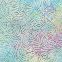 Batiks - Timeless Treasures: Tonga  Batiks - Twirling Leaves - B7675-Sky