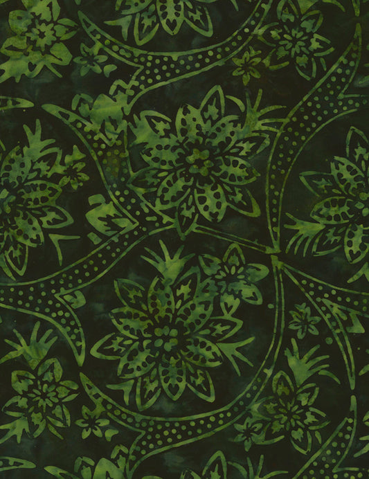 Batiks - Timeless Treasures: Tonga Batiks - Mandern Grove - B6875-Forest
