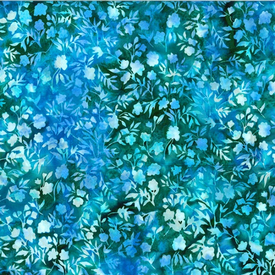 Hoffman:  Bali Batik - Ditsy Floral - Tidepool - V2545-560