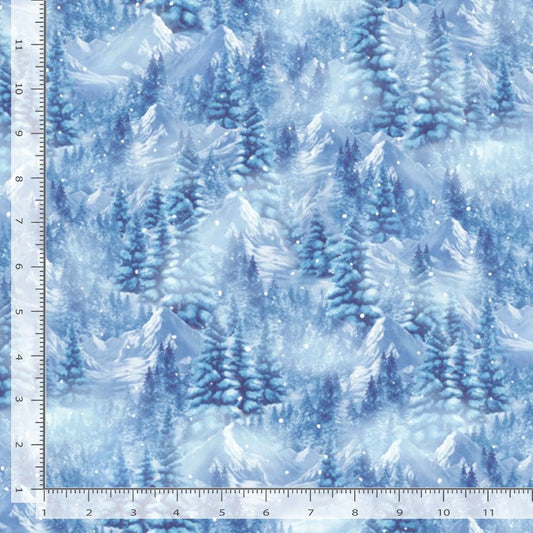 Timeless Treasures: Northern Lights - Frost Winter Scenic - CD3495