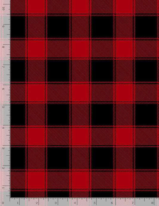 Timeless Treasures - Softie - Buffalo Check - PD5784-Red-Softie - Minky