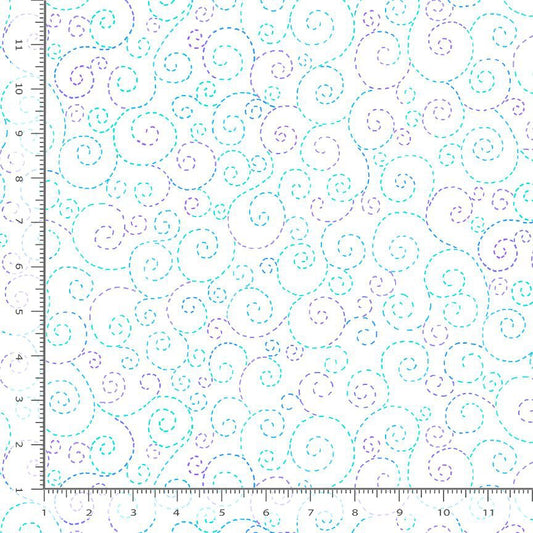 108" Quilt Back - Timeless Treasures: Extra Wide Backings - Swirl Pattern - CD3355
