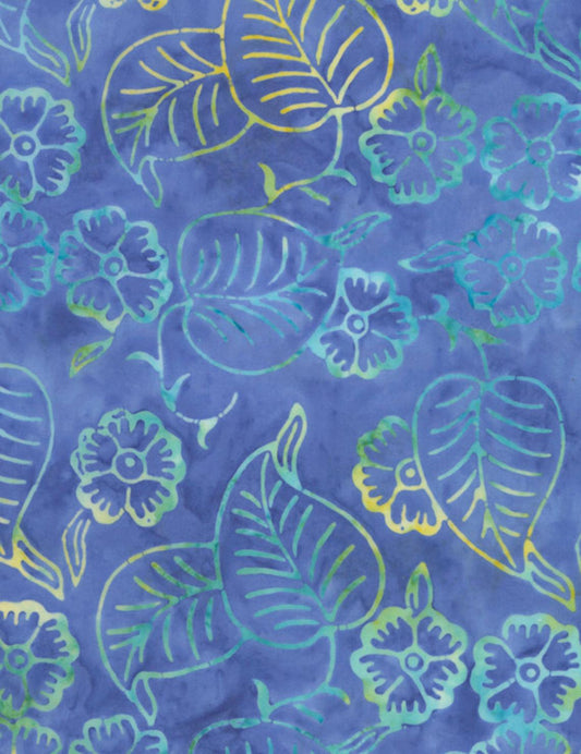 Batiks - Timeless Treasures: Tonga Batiks - Tiki Leaves  - B6826-Pool