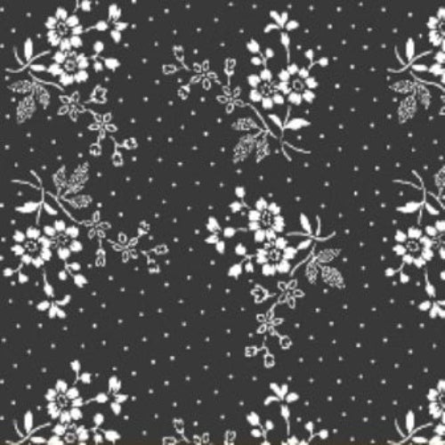 Windham: Shirt and Tie - Charcoal Dotted Bouquet - 40420-1