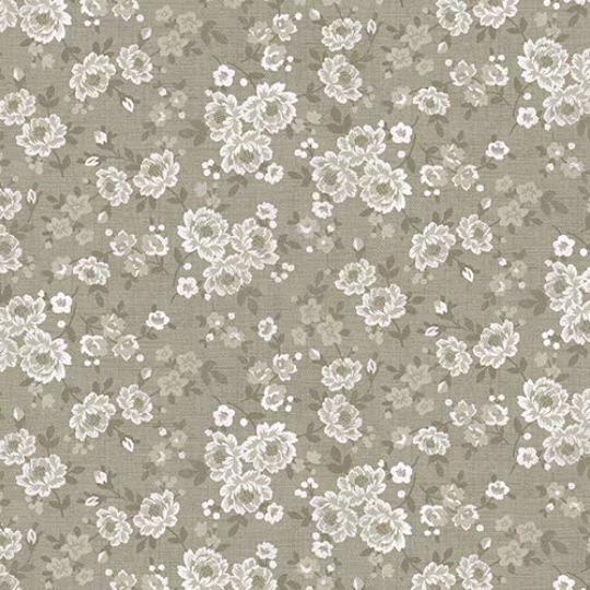 Andover: Grandma's Living Room - Floral - Grey - 1445-V