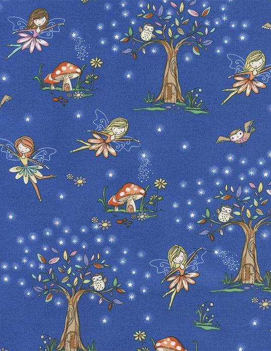 Timeless Treasures:  - Woodland Fairies - Fairies - Kidz-C4472-Royal