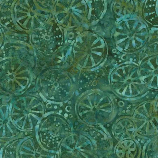 Batiks - Timeless Treasures: Tonga Batiks - Grapefruit - B6948-Emerald