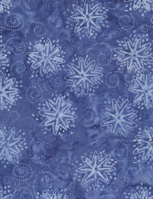 Batiks - Timeless Treasures: Tonga Batiks - Pinwheel - Blue - B6169