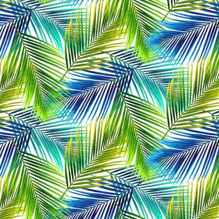 Henry Glass:  Birds in Paradise - White Tropical Fern - 9081-01