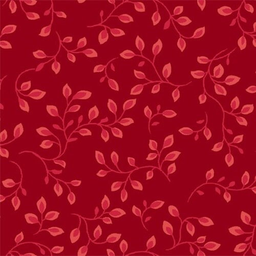 108" Quilt Back - Henry Glass: Folio Basics - Red Leaf Vines - 7882-88